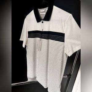 Calvin Klein Black/White Polo // Size Small
